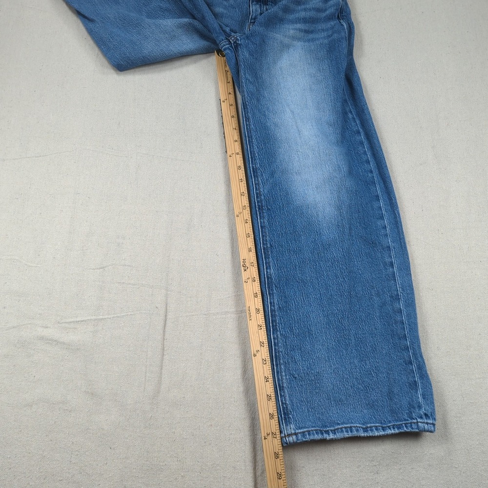 Quince Jeans Womens 28 Blue Stretch High Rise Bella Relaxed Straight - Picture 4 of 16